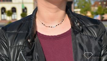 Naszyjnik srebrny piramidki+koraliki Dall'Acqua C RM 21751 2.JPG